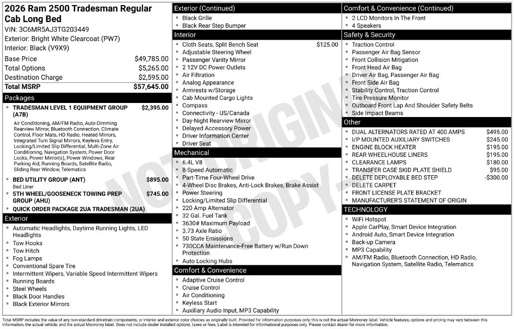 2026 RAM 2500 Tradesman - Photo 4