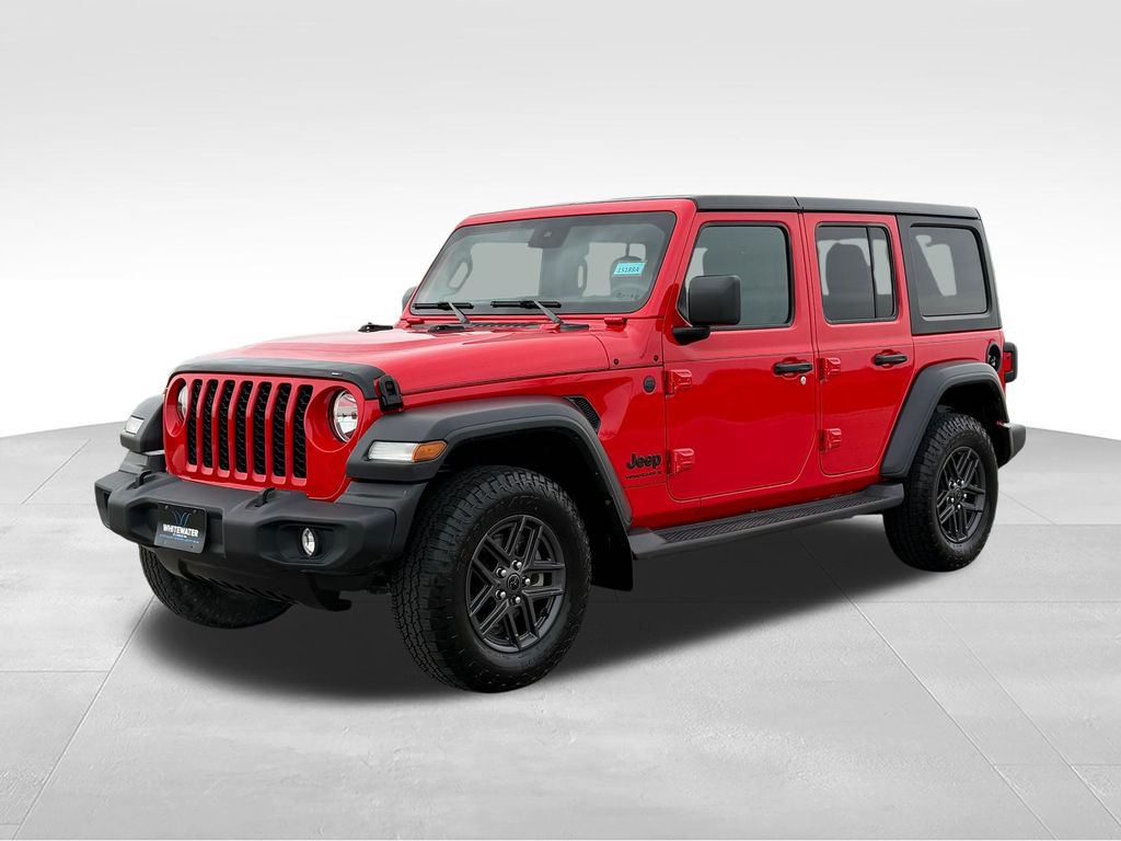 Used 2024 Jeep Wrangler 4-Door Sport S with VIN 1C4PJXDN0RW123611 for sale in Saint Charles, Minnesota
