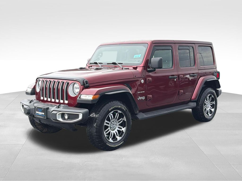 Used 2022 Jeep Wrangler Unlimited Sahara with VIN 1C4HJXEG5NW112702 for sale in Saint Charles, Minnesota
