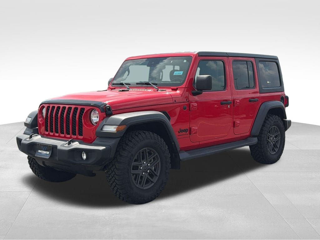 Used 2024 Jeep Wrangler 4-Door Sport S with VIN 1C4PJXDN0RW123611 for sale in Saint Charles, Minnesota
