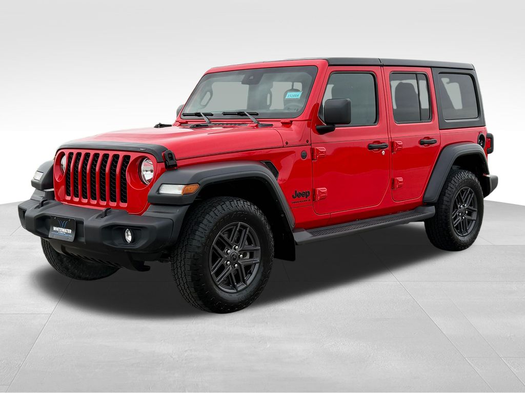 Used 2024 Jeep Wrangler 4-Door Sport S with VIN 1C4PJXDN0RW123611 for sale in Saint Charles, Minnesota