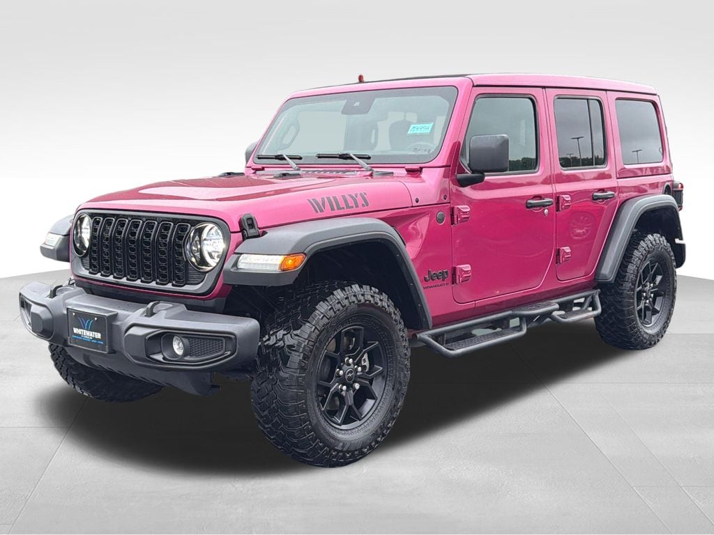 Used 2024 Jeep Wrangler 4-Door Willys with VIN 1C4PJXDG3RW331631 for sale in Saint Charles, Minnesota