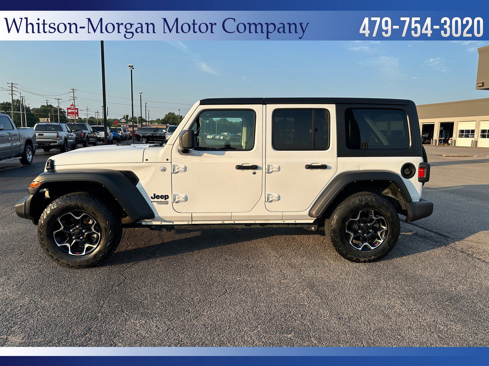 Used 2021 Jeep Wrangler Unlimited Sport S with VIN 1C4HJXDG3MW737776 for sale in Clarksville, AR