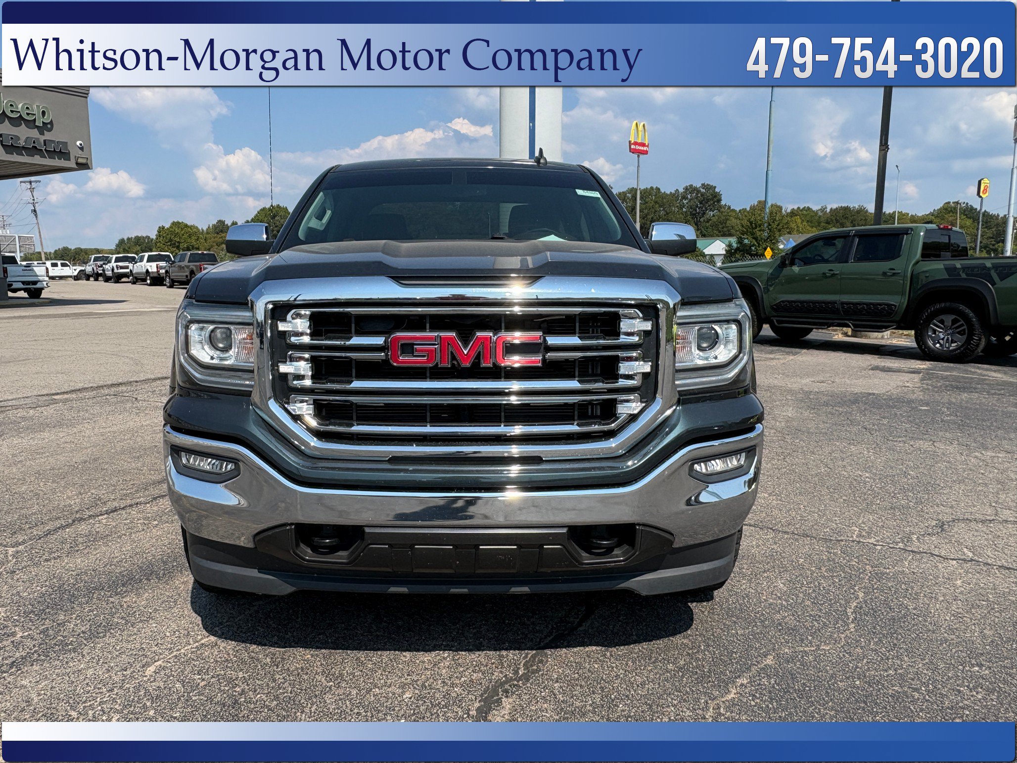 Used 2018 GMC Sierra 1500 SLT with VIN 3GTU2NEJ0JG169846 for sale in Little Rock