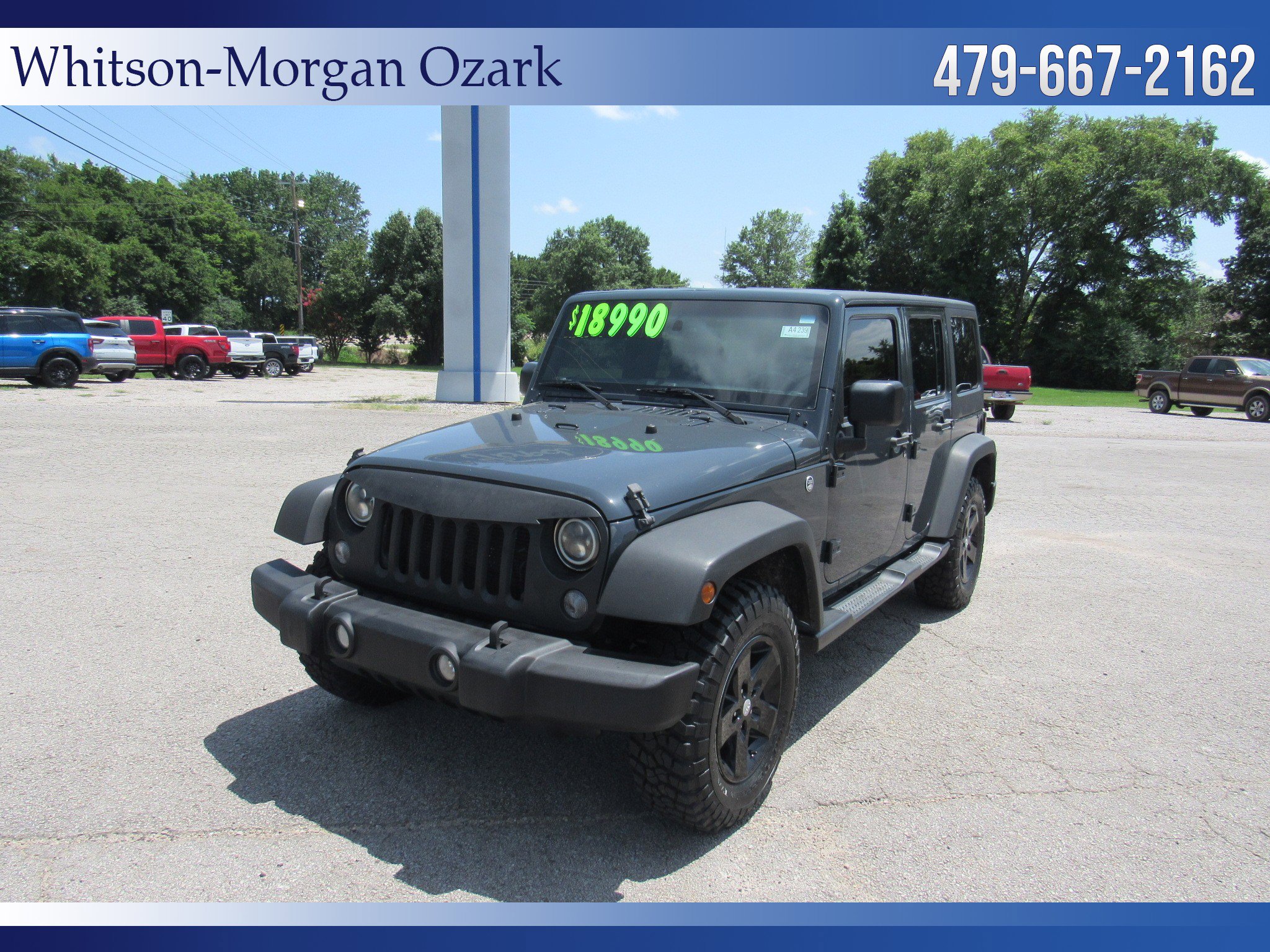 Used 2016 Jeep Wrangler Unlimited Sport S with VIN 1C4HJWDG7GL202126 for sale in Ozark, AR