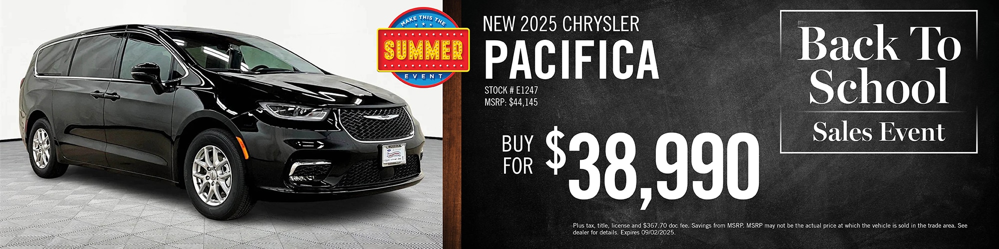 2025 Chrysler Pacifica Buy Offer | Wickstrom CDJR