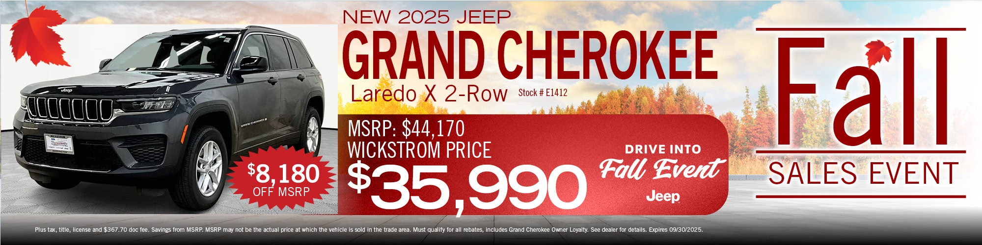 2025 Jeep Grand Cherokee Buy Offer | Wickstrom CDJR