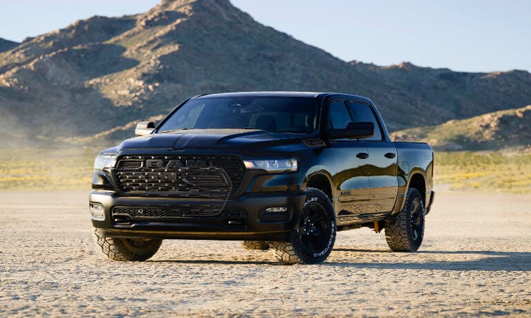 2026 Ram 1500 Exterior In Front of Desert Mountains