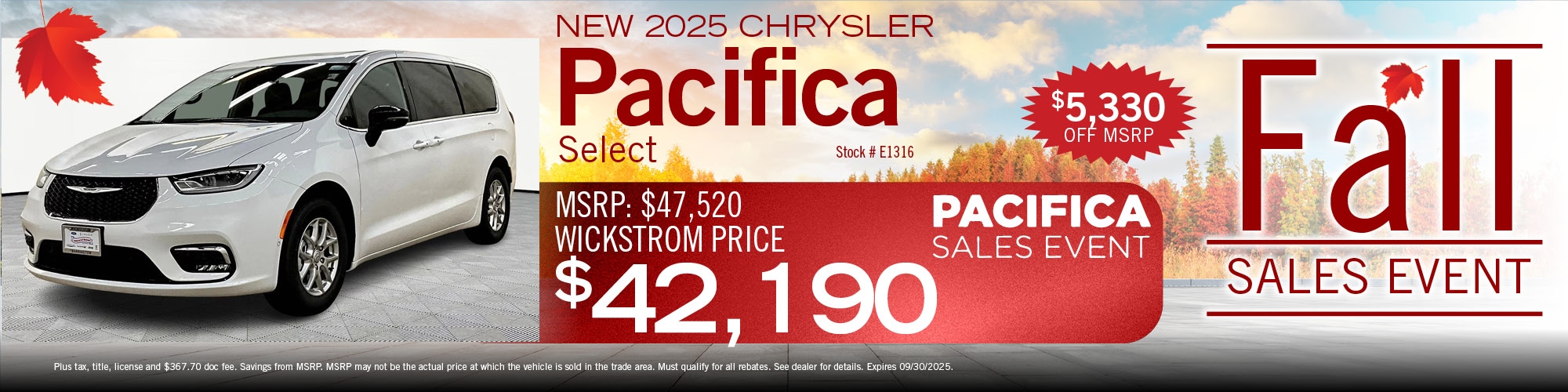2025 Chrysler Pacifica Buy Offer | Wickstrom CDJR
