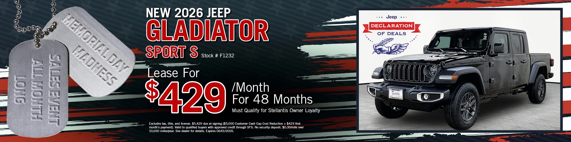 2026 Jeep Gladiator Lease Offer | Wickstrom CDJR