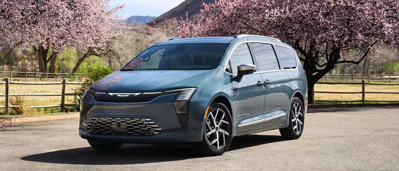 2027 Chrysler Pacifica Exterior Parked By Cherry Tree