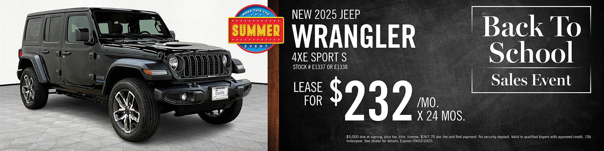 2025 Chrysler Wrangler Lease Offer | Wickstrom CDJR