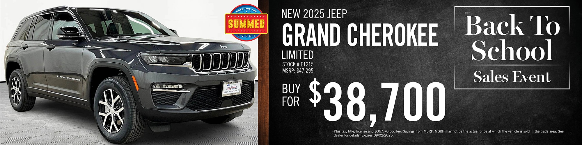 2025 Jeep Grand Cherokee Buy Offer | Wickstrom CDJR