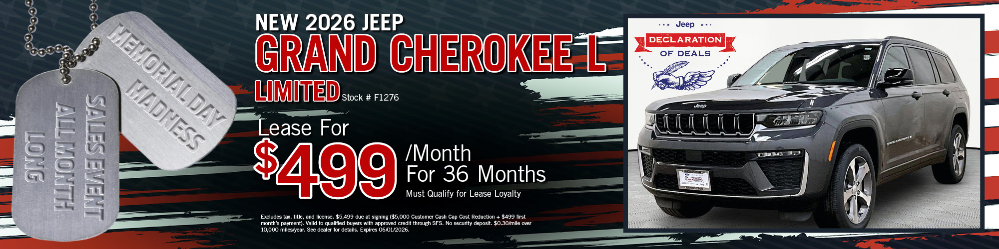 2026 Jeep Grand Cherokee L Lease Offer | Wickstrom CDJR