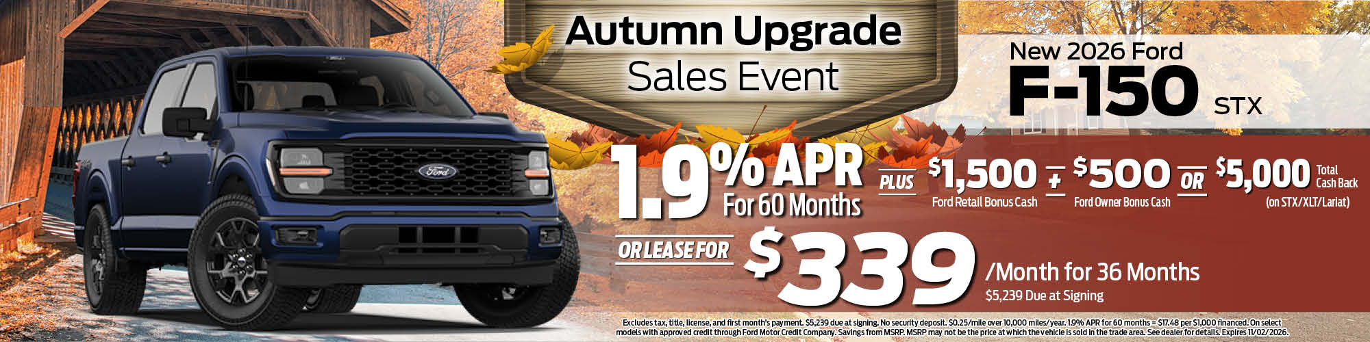 2026 Ford F-150 Lease or Finance Offer | Wickstrom Ford