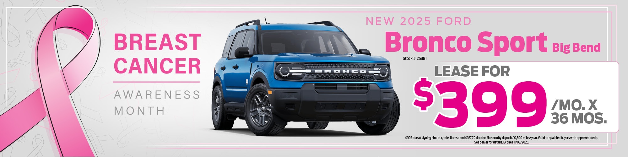 2025 Ford Bronco Sport Lease Offer | Wickstrom Ford