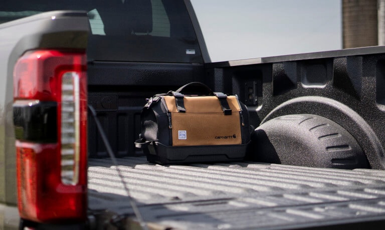 2027 Ford Super Duty bed with toolbag