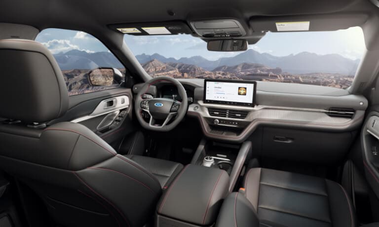 2026 Ford Explorer interior front seats and dashboard
