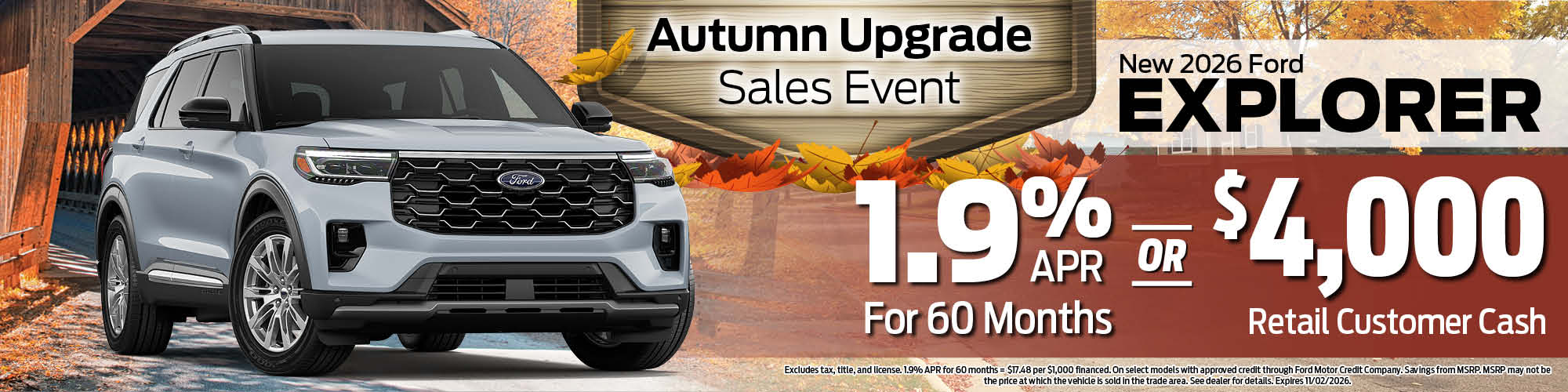 2026 Ford Explorer Finance Offer | Wickstrom Ford