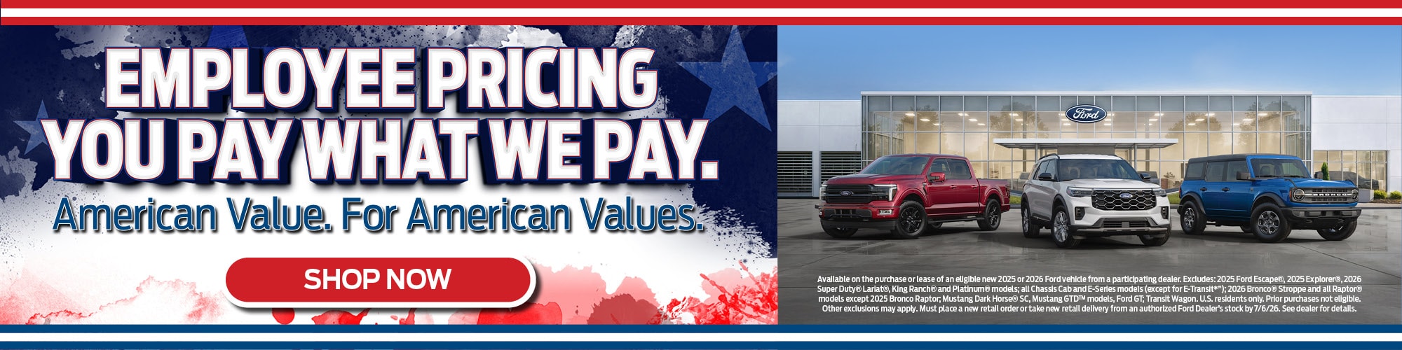 Employee Pricing Offer | Wickstrom Ford