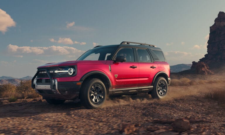 2026 Ford Bronco Sport kicking up dust in desert