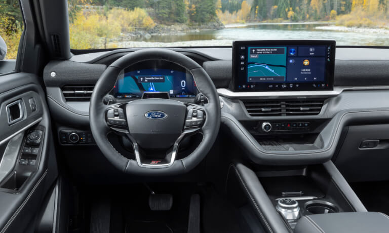 2026 Ford Explorer dashboard and steering wheel