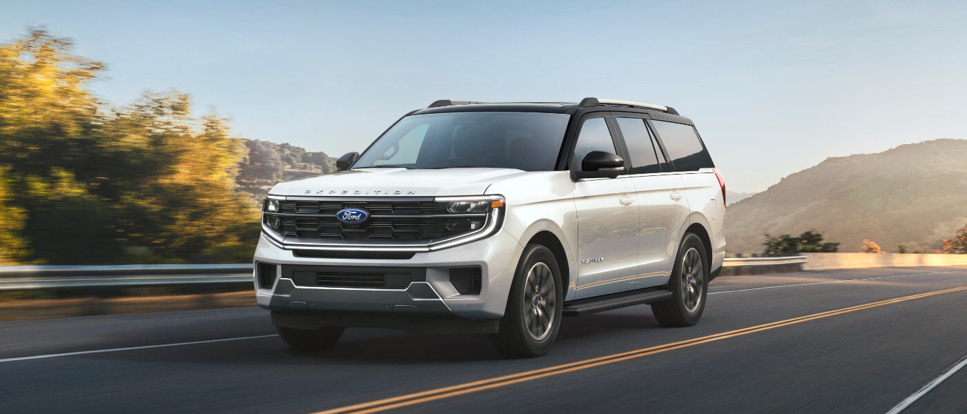 2027 Ford Expedition driving on mountain roads