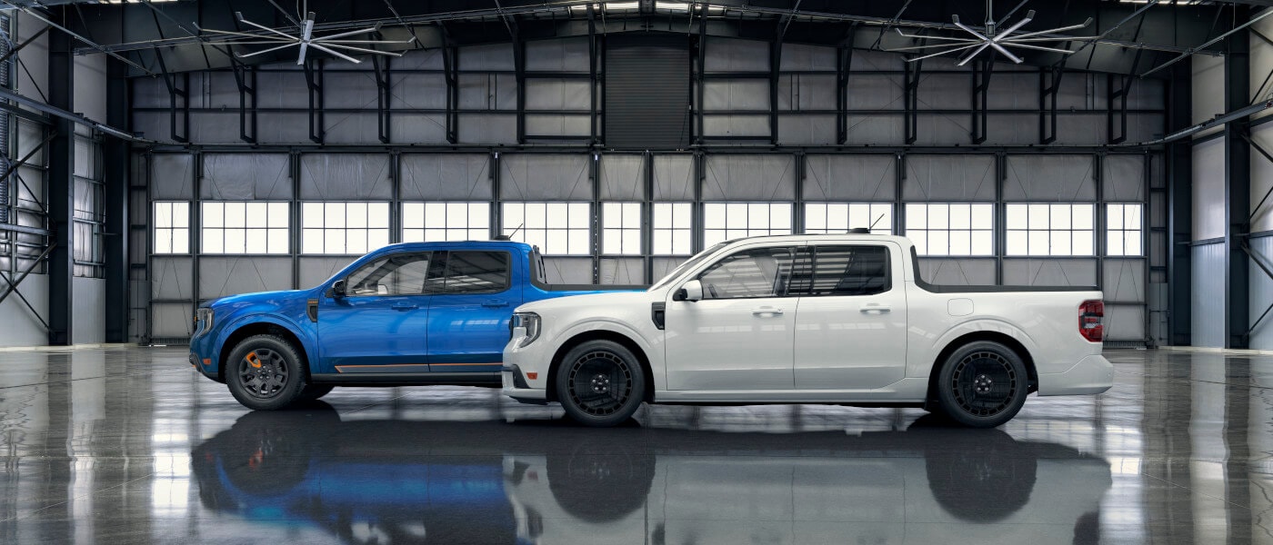 2026 Ford Maverick pair in a warehouse