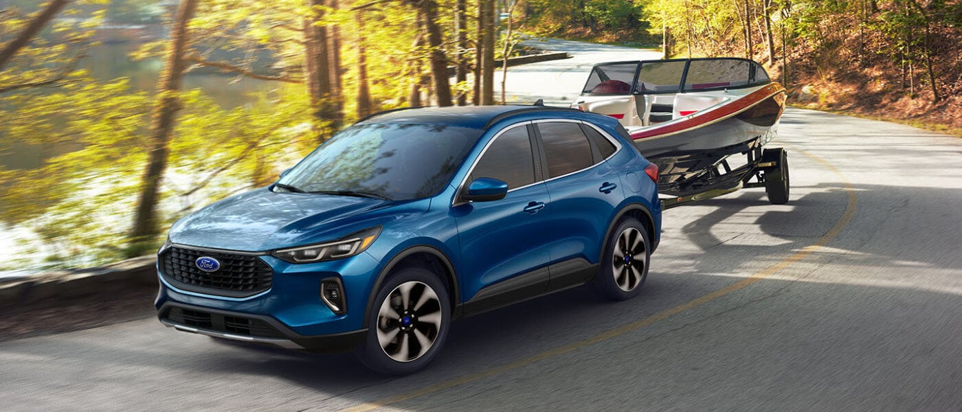 2026 Ford Escape Exterior On Forest Road Towing Boat