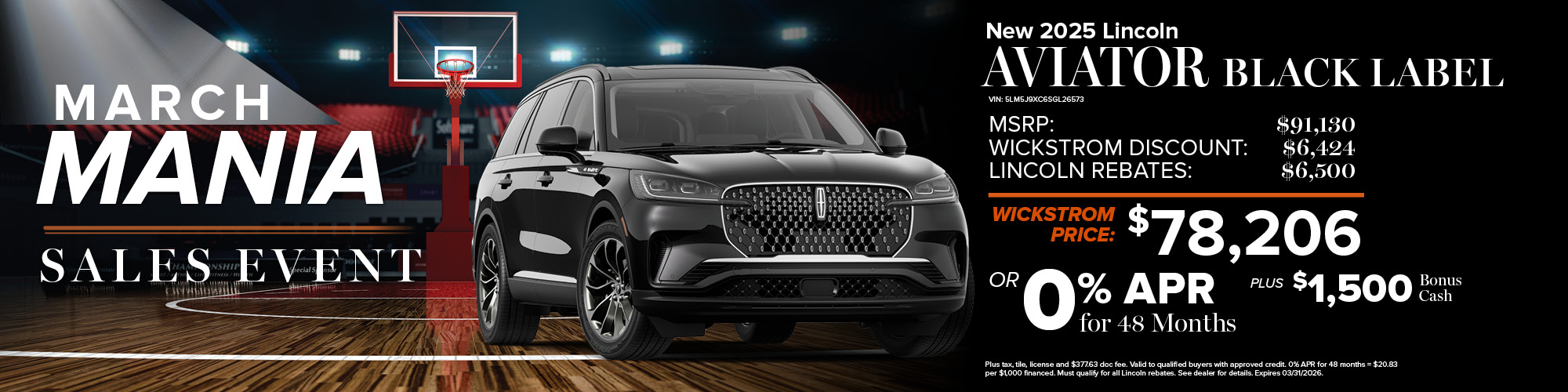 2025 Lincoln Aviator Finance Offer | Wickstrom Lincoln