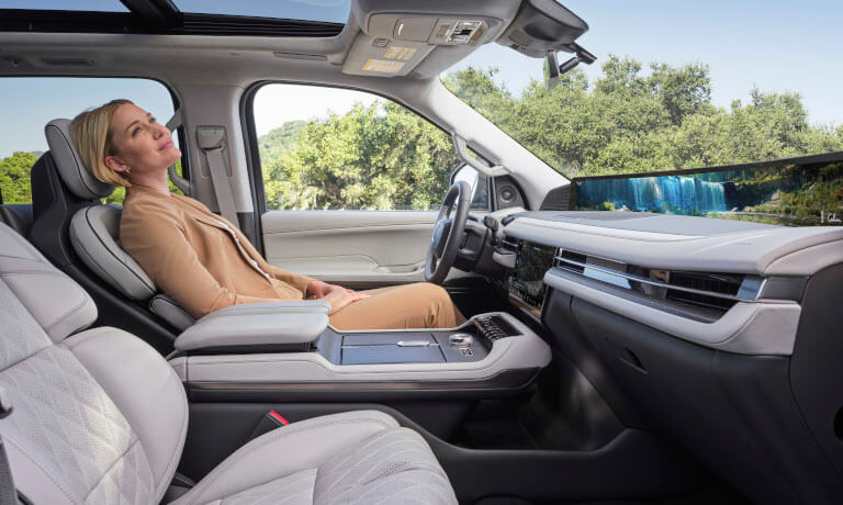 2027 Lincoln Navigator interior front with driver