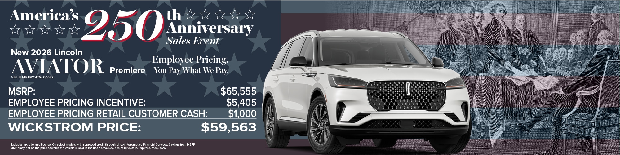 2026 Lincoln Aviator Finance Offer | Wickstrom Lincoln