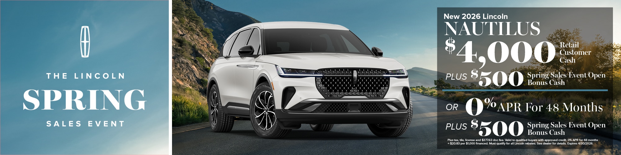 2026 Lincoln Nautilus Finance or Customer Cash Offer | Wickstrom Lincoln