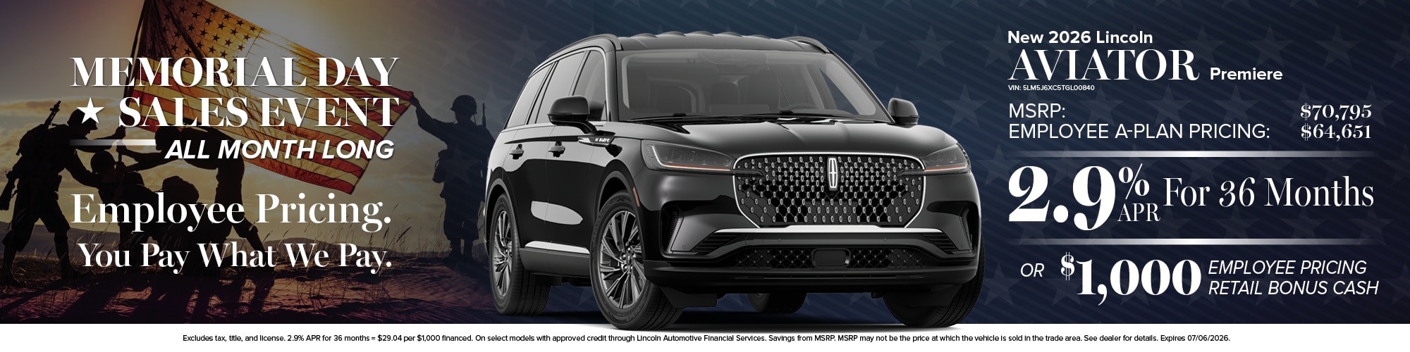 2026 Lincoln Aviator Finance Offer | Wickstrom Lincoln