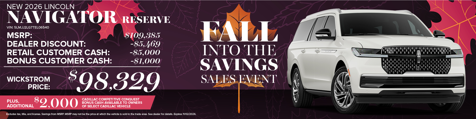 2026 Lincoln Navigator Buy Offer | Wickstrom Lincoln