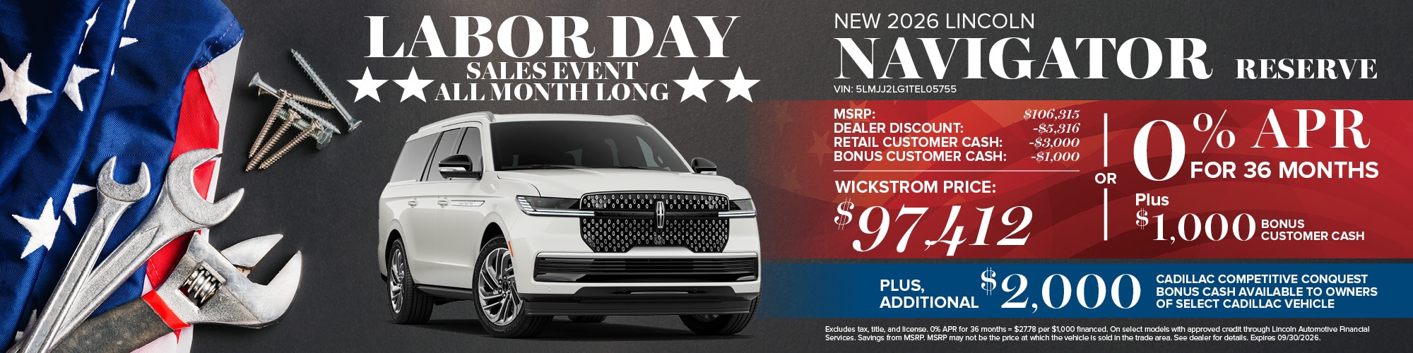 2026 Lincoln Navigator Special Offer | Wickstrom Lincoln