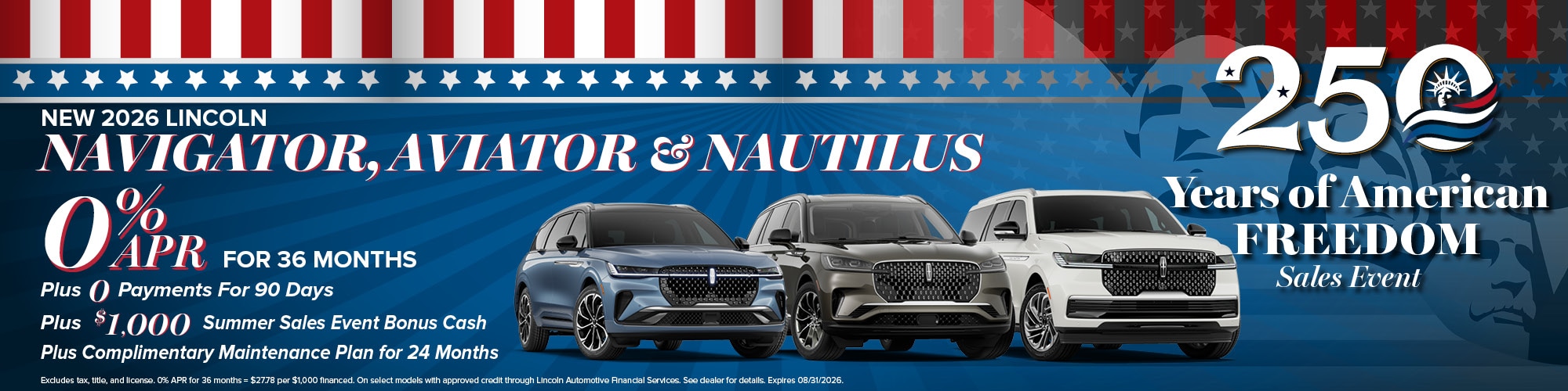 2026 Lincoln Navigator, Aviator & Nautilus Finance Offer | Wickstrom Lincoln