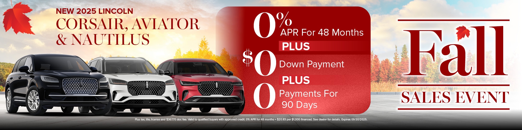 2025 Lincoln Corsair, Aviator & Nautilus Finance Offer | Wickstrom Lincoln