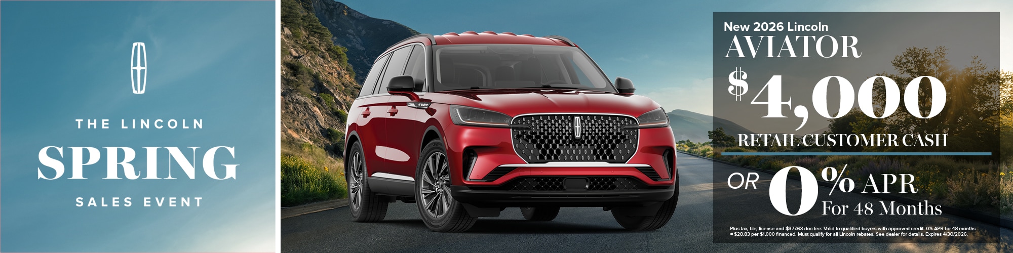 2026 Lincoln Aviator Finance or Customer Cash Offer | Wickstrom Lincoln