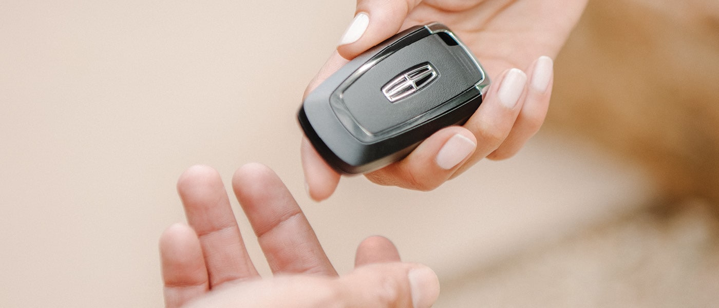 Lincoln keys exchanging hands