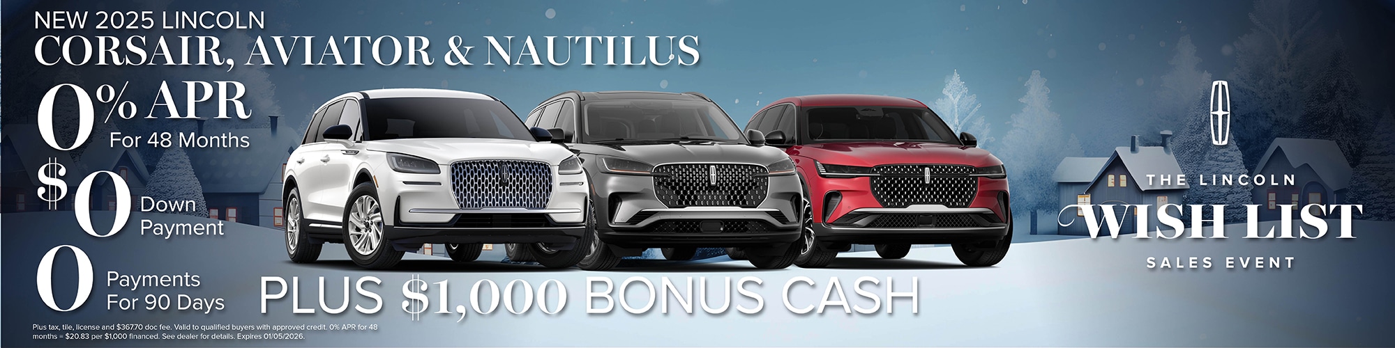 2025 Lincoln Corsair, Aviator & Nautilus Finance Offer | Wickstrom Lincoln
