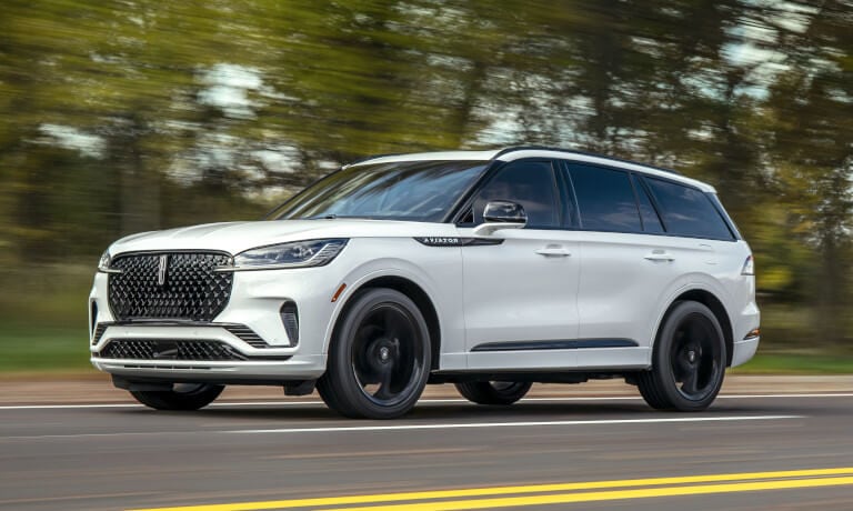 2026 Lincoln Aviator driving fast on highway