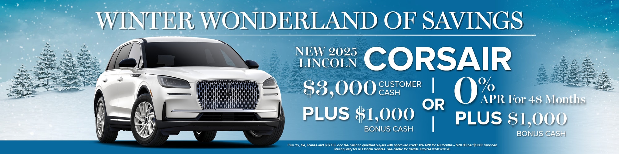 2025 Lincoln Corsair Finance Offer | Wickstrom Lincoln