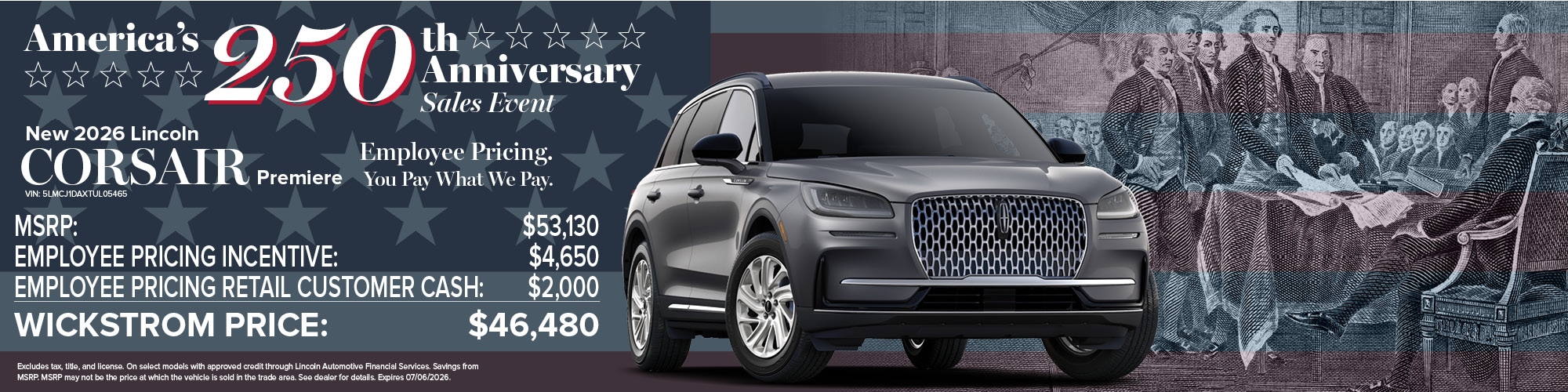 2026 Lincoln Corsair Finance Offer | Wickstrom Lincoln