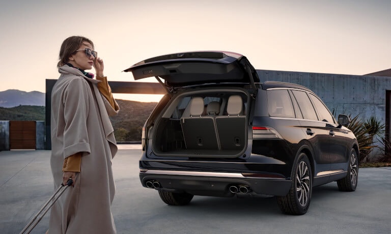 2026 Lincoln Aviator with trunk open
