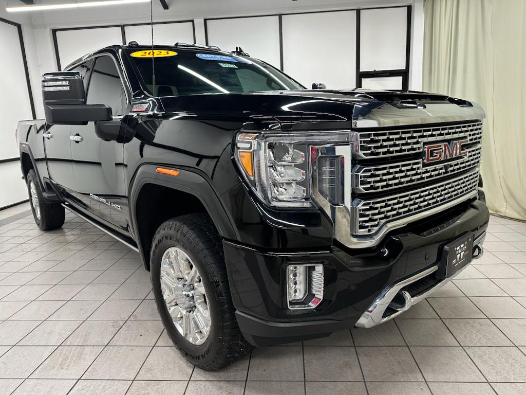 Certified 2023 GMC Sierra 2500HD Denali with VIN 1GT49REY8PF253228 for sale in Demotte, IN
