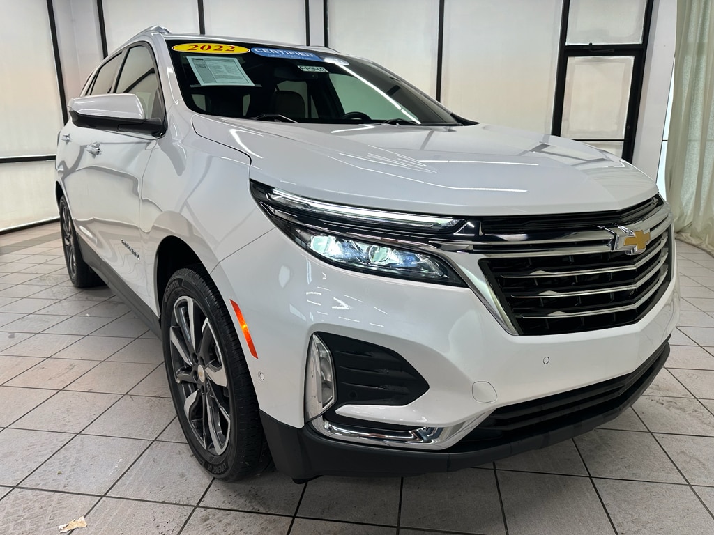 Certified 2022 Chevrolet Equinox Premier with VIN 3GNAXXEV6NS199821 for sale in Demotte, IN
