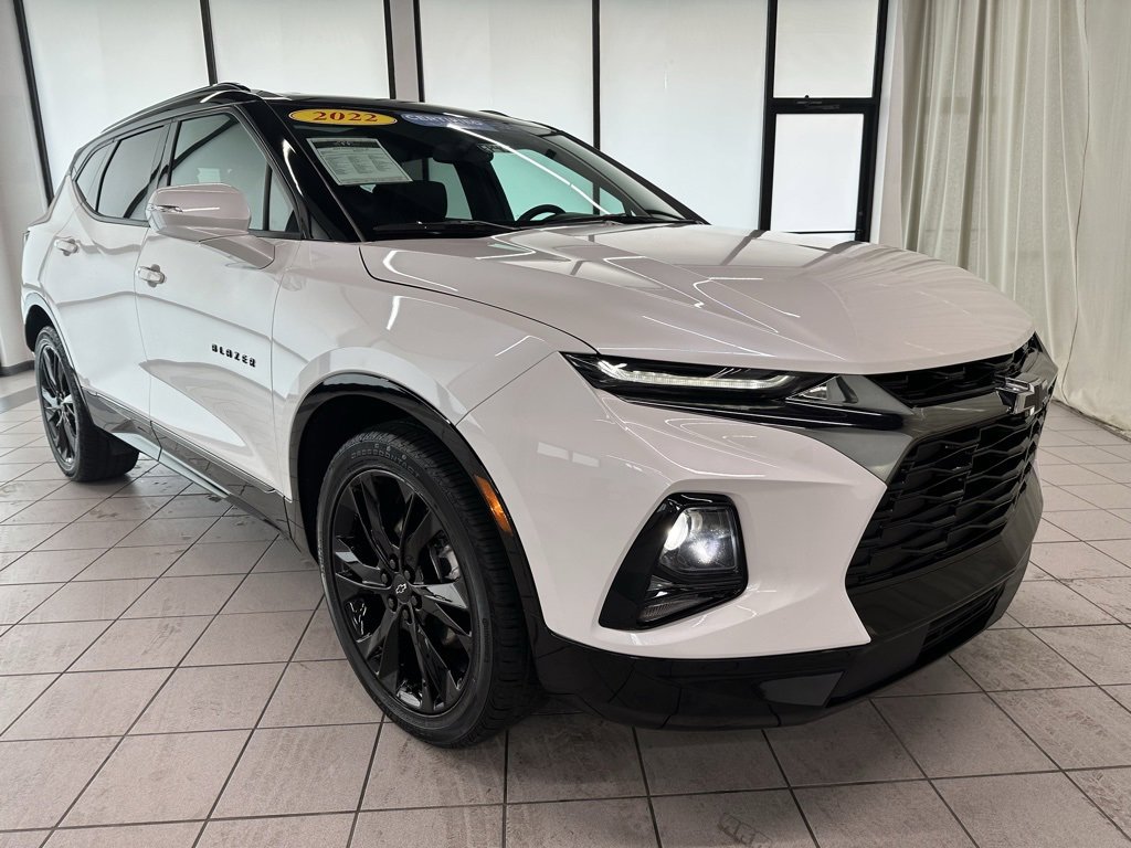 Certified 2022 Chevrolet Blazer RS with VIN 3GNKBKRS1NS192314 for sale in Demotte, IN