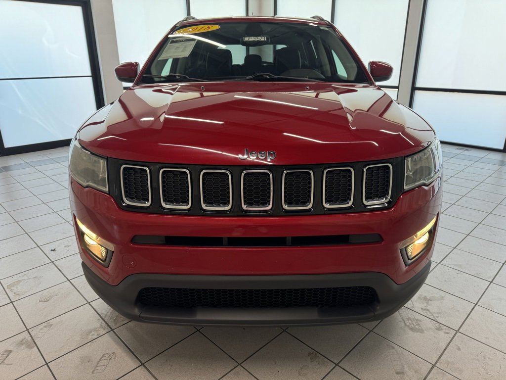 Used 2018 Jeep Compass Latitude with VIN 3C4NJDBB4JT142574 for sale in Demotte, IN