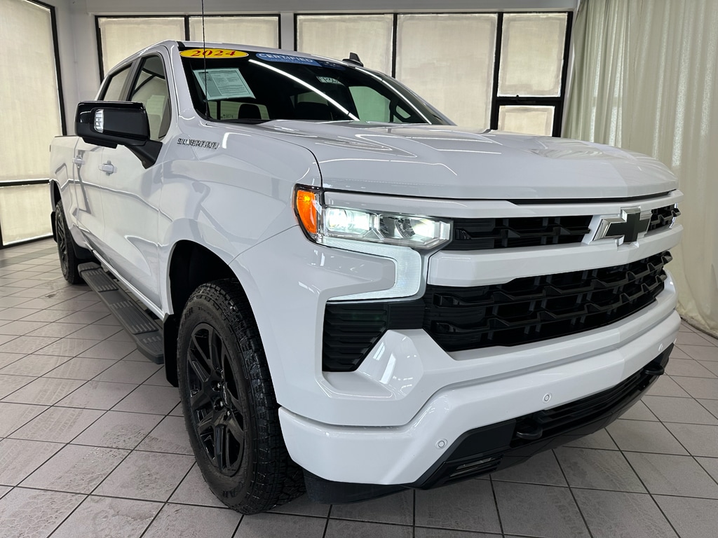Certified 2024 Chevrolet Silverado 1500 RST with VIN 1GCUDEED3RZ370611 for sale in Demotte, IN